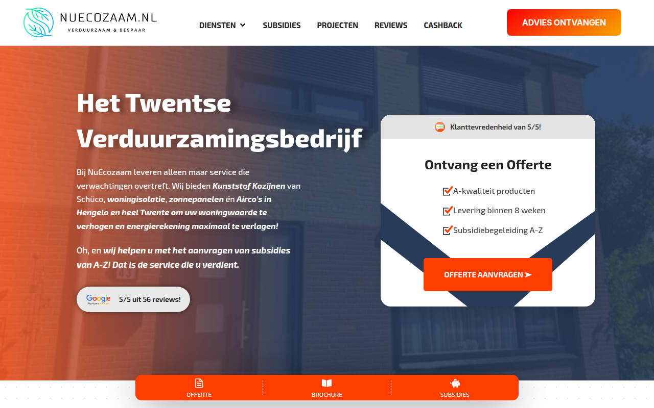 Screenshot van nuecozaam.nl
