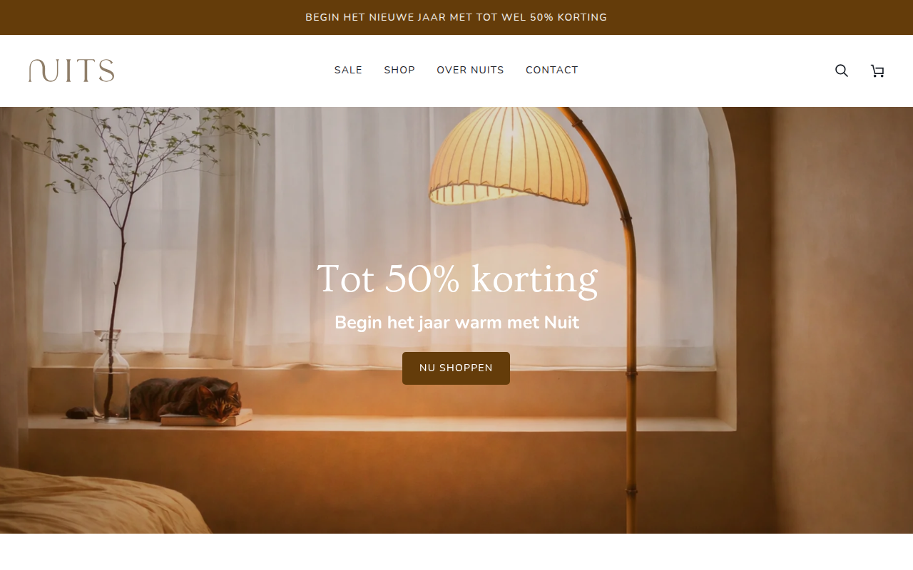 Screenshot van nuits.nl