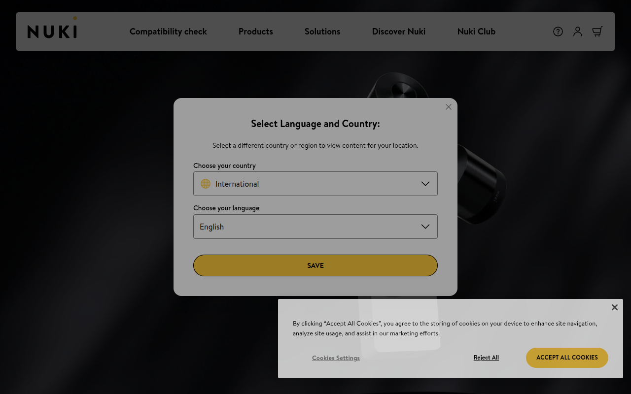 Screenshot van nuki.io