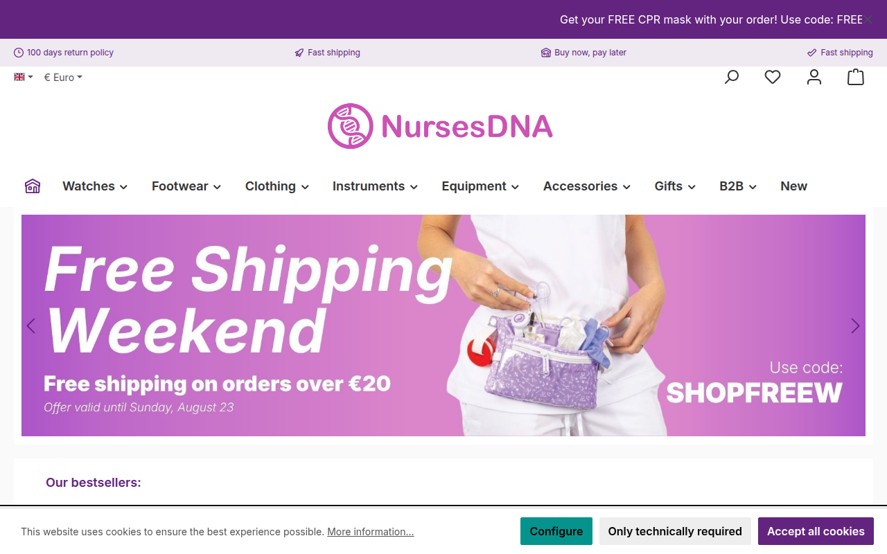 Screenshot van nursesdna.com