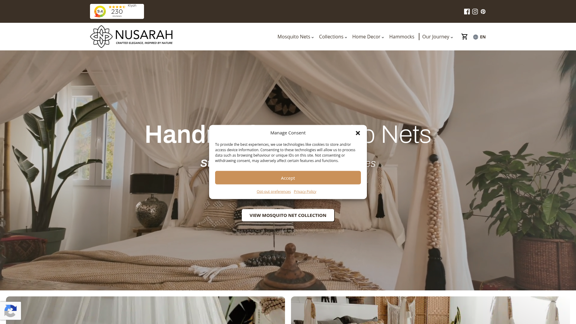 Screenshot van nusarah.com
