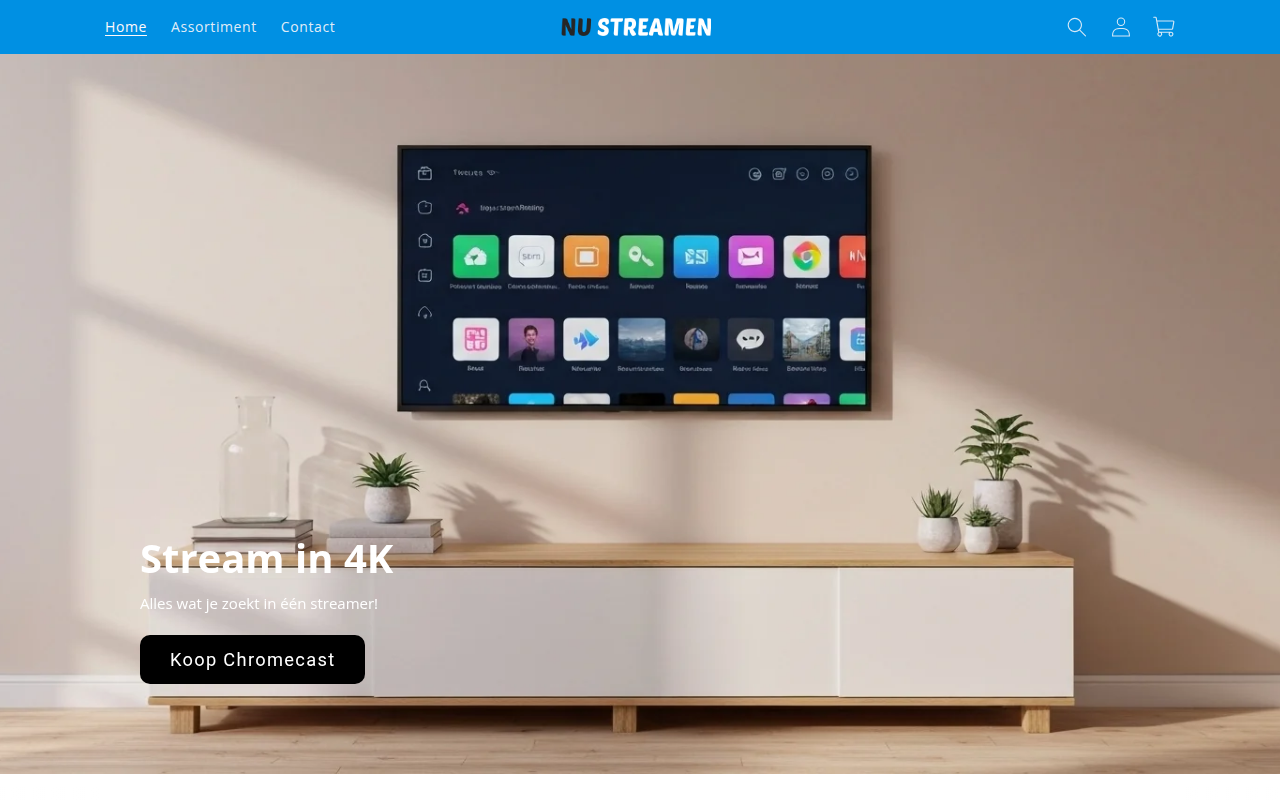 Screenshot van nustreamen.nl