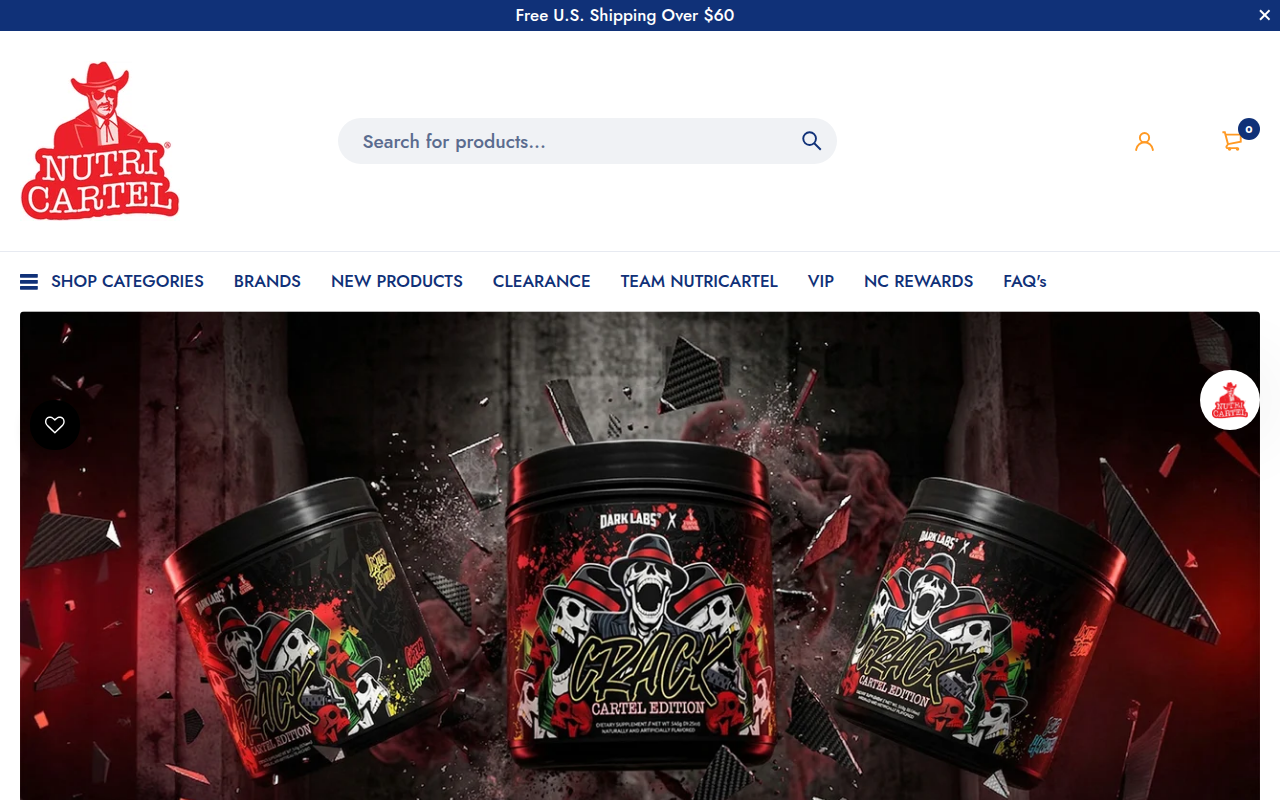 Screenshot van nutricartel.com
