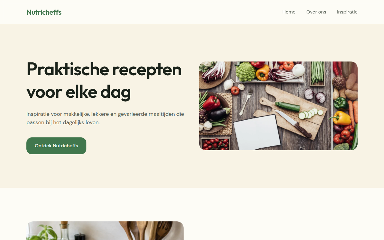 Screenshot van nutricheffs.com