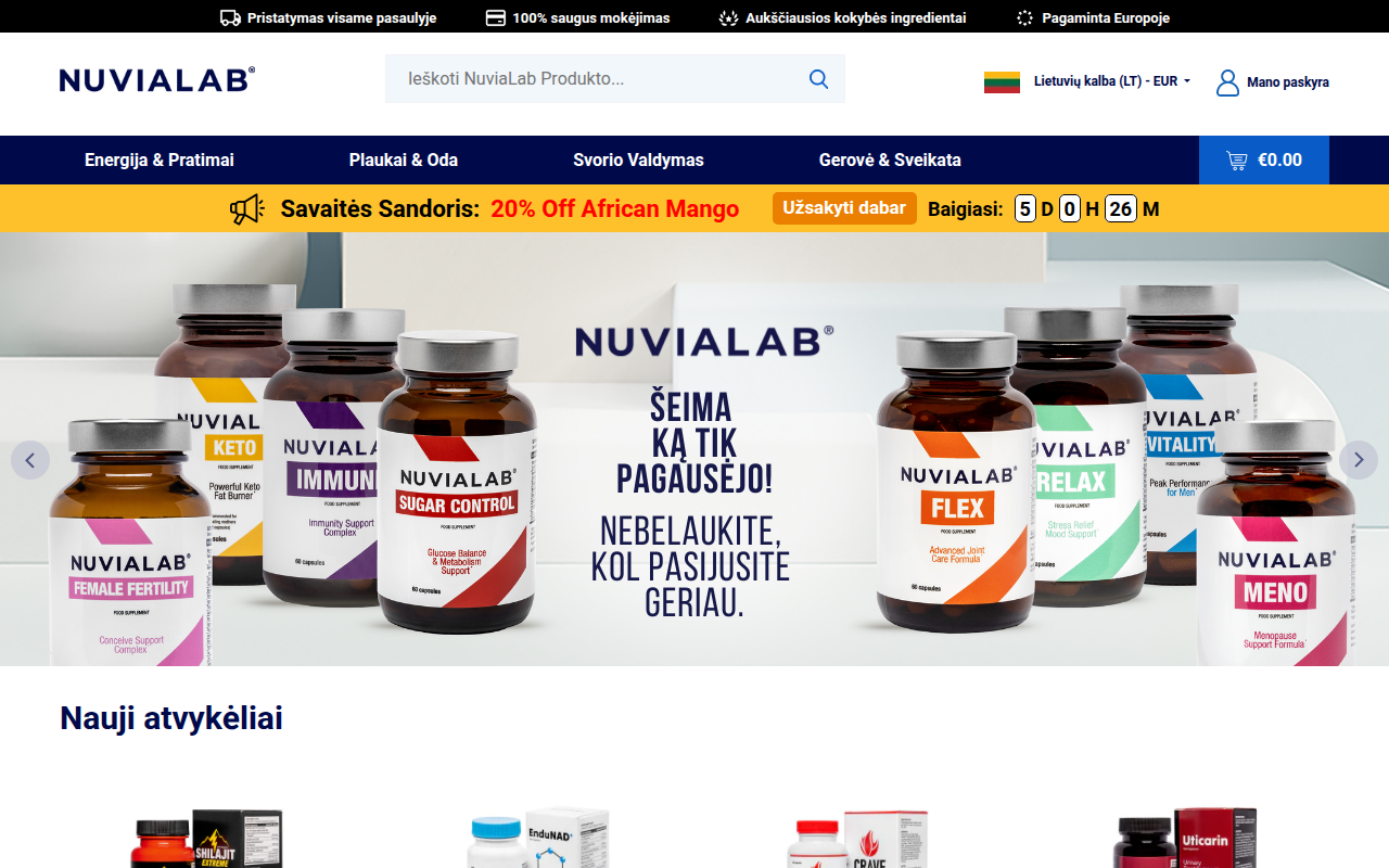 Screenshot van nuvialab.com