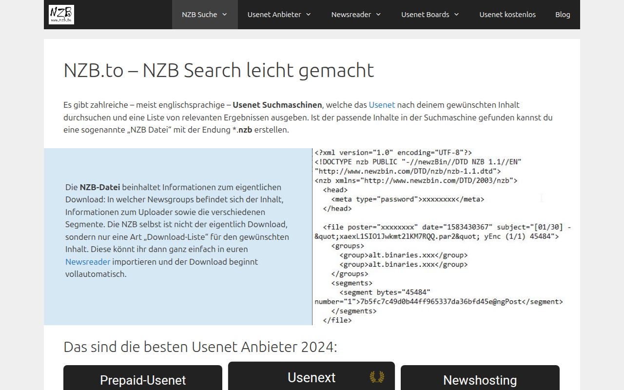 Screenshot van Nzb