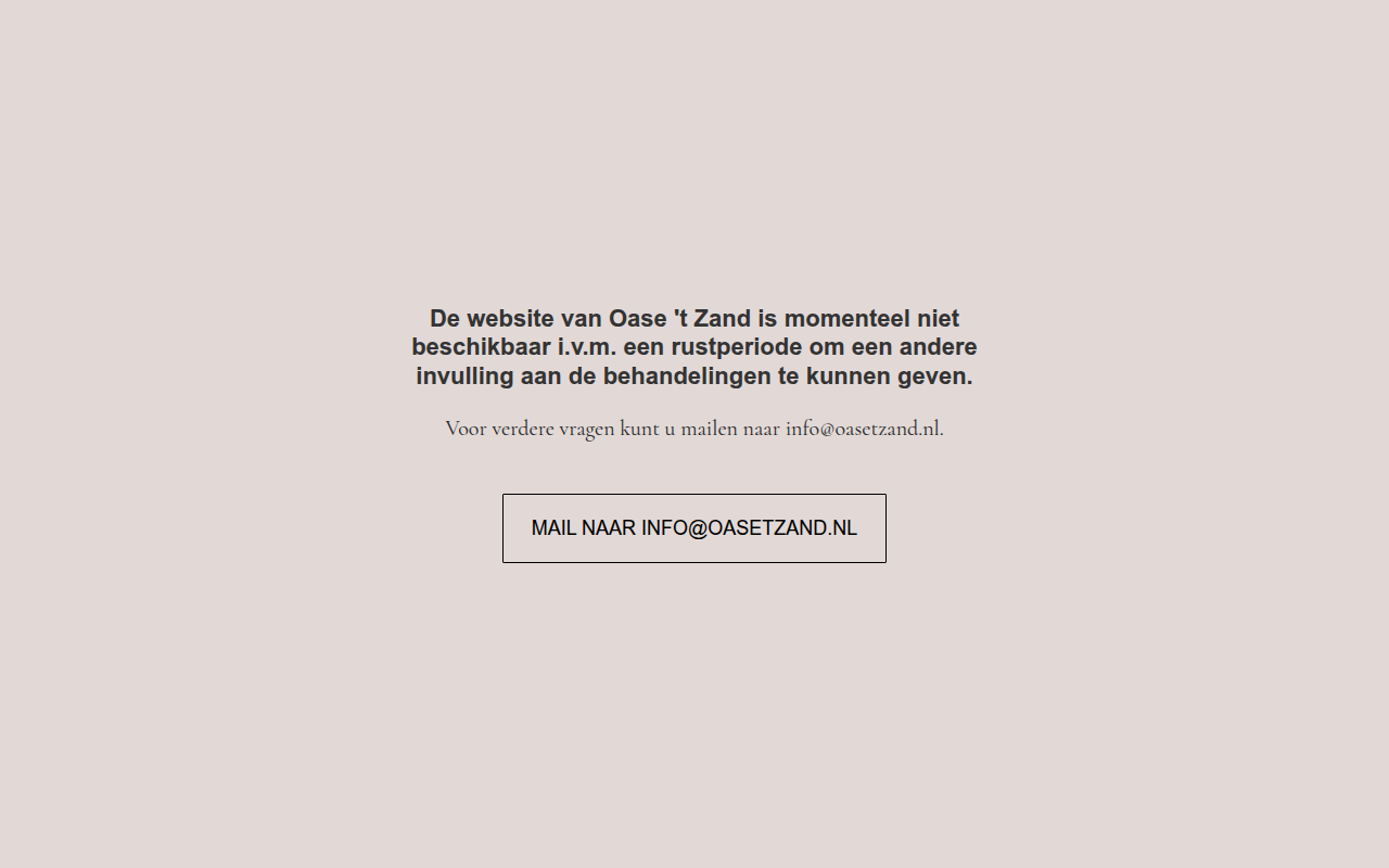Screenshot van oasetzand.nl