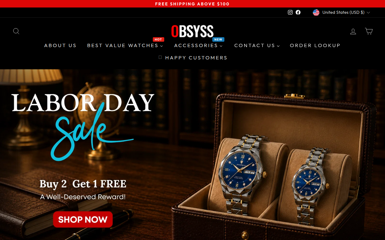 Screenshot van ob-watches.com