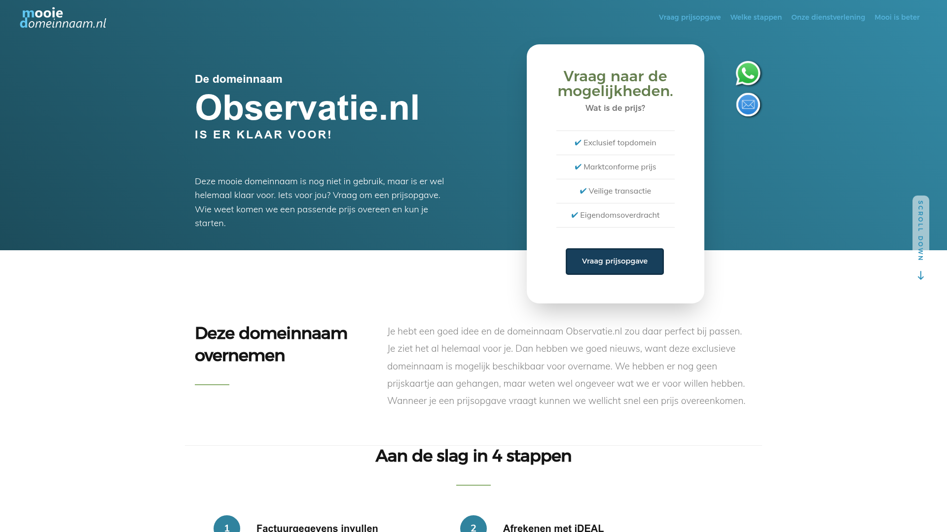 Screenshot van observatie.nl