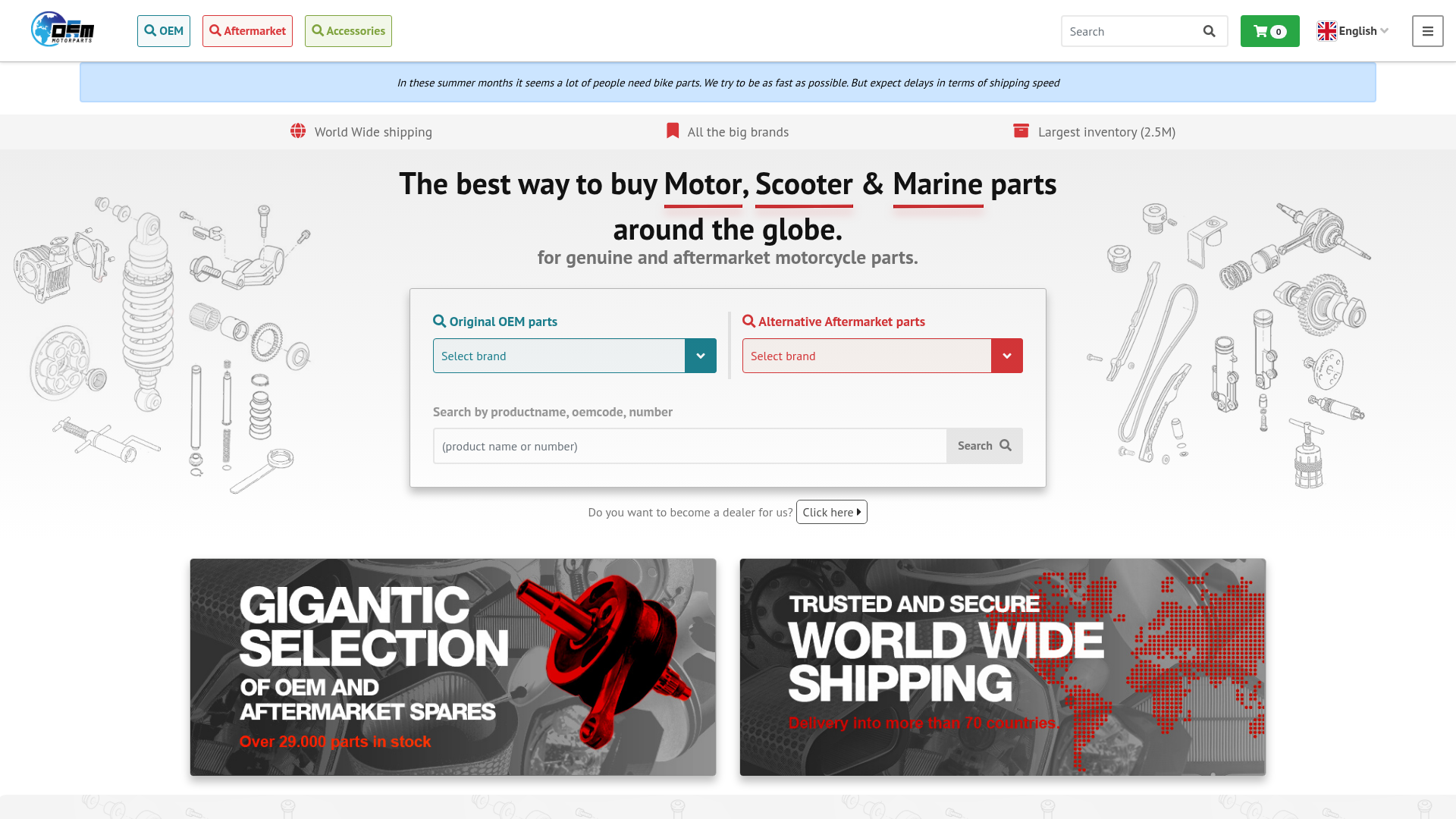 Screenshot van oemmotorparts.com