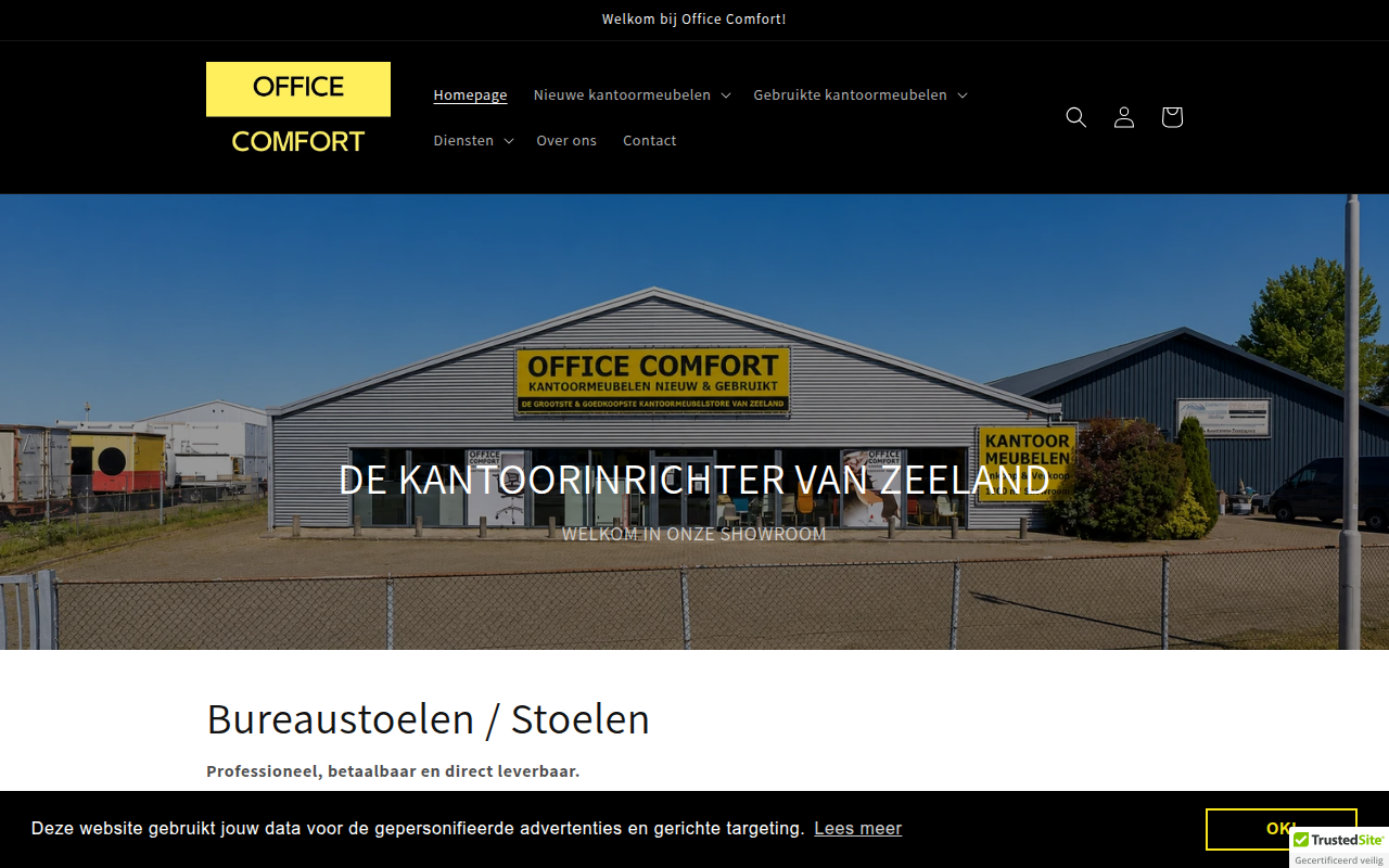 Screenshot van officecomfort.nl
