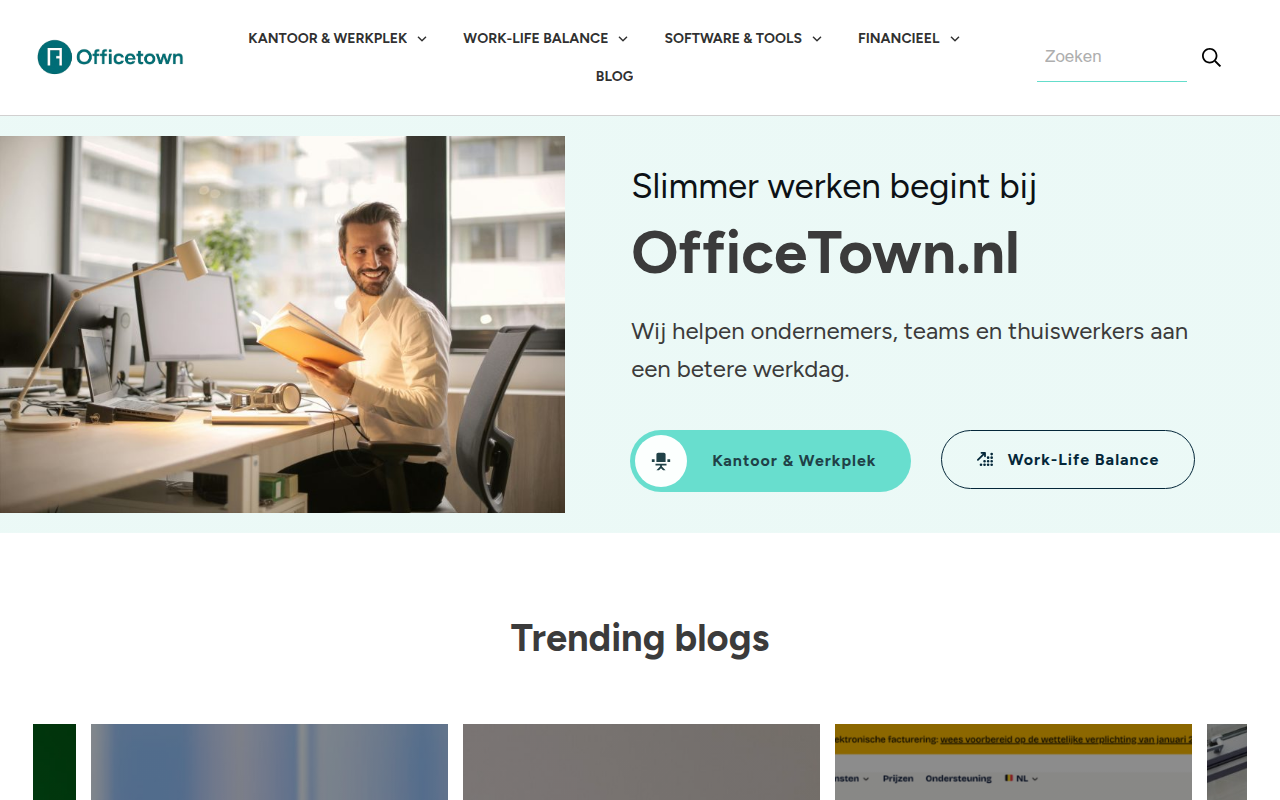 Screenshot van officetown.nl