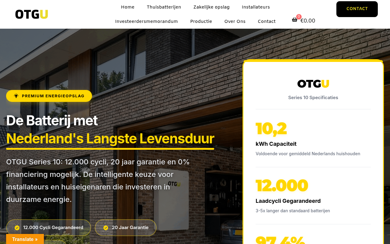 Screenshot van offthegridunited.eu