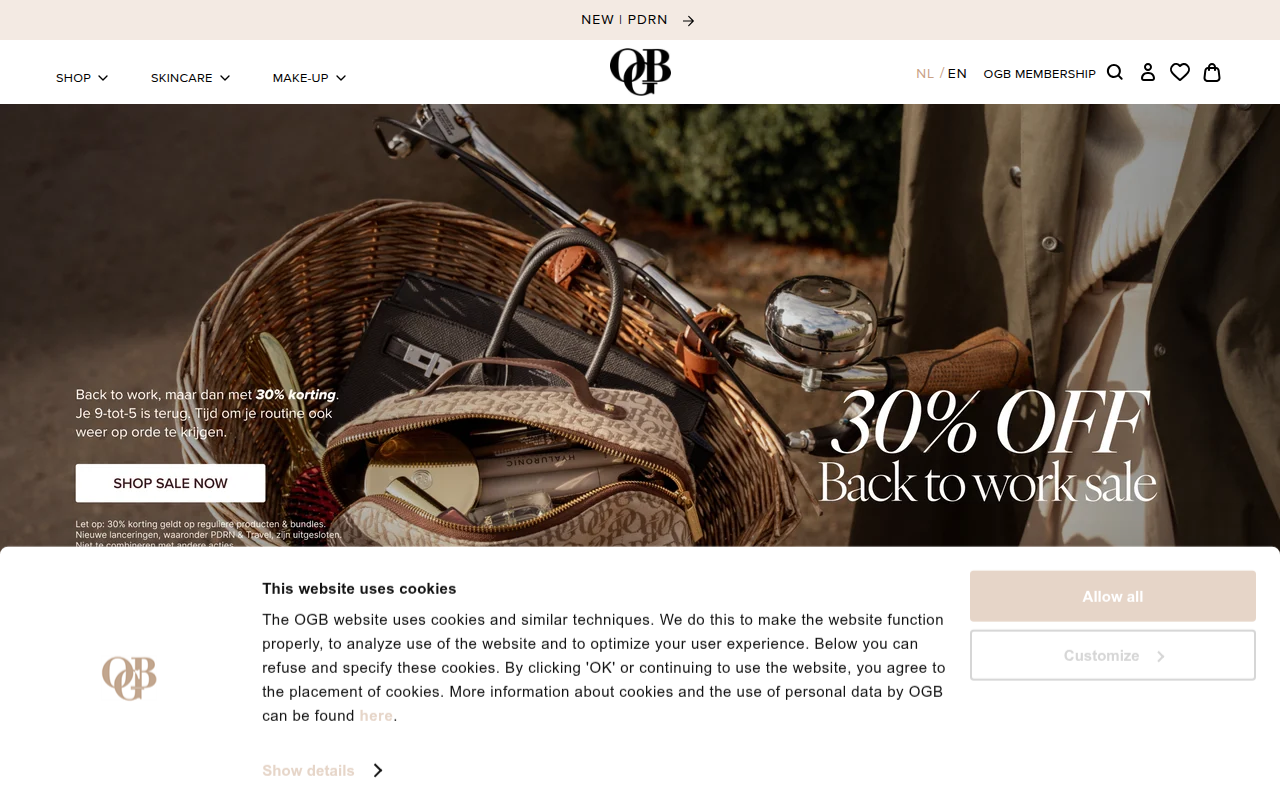 Screenshot van ogb.com