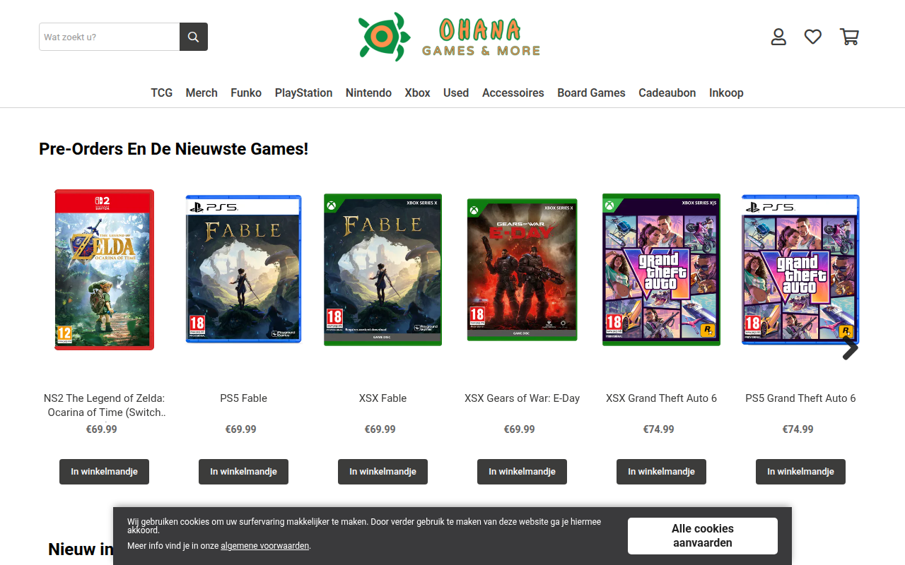 Screenshot van ohanagames.nl