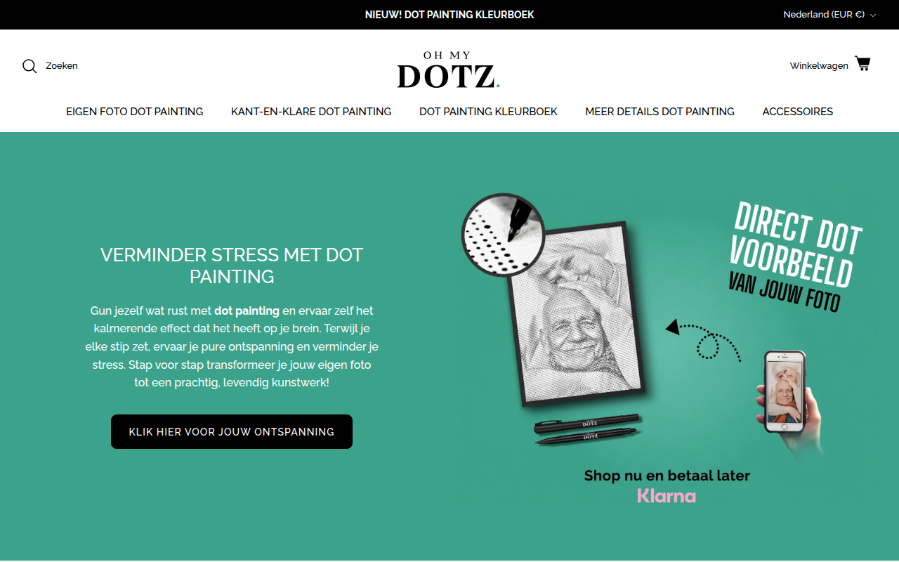 Screenshot van ohmydotz.nl