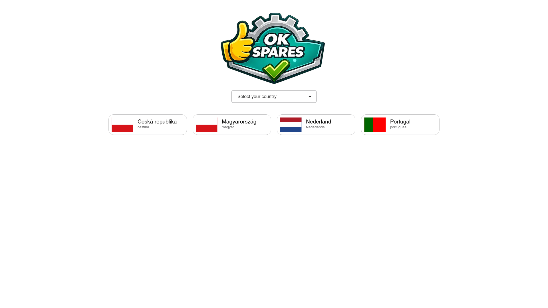 Screenshot van ok-spares.com