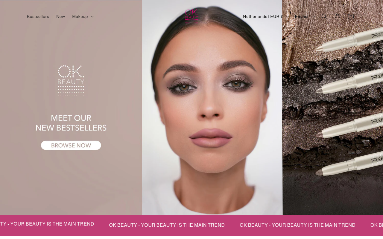 Screenshot van okbeauty.eu