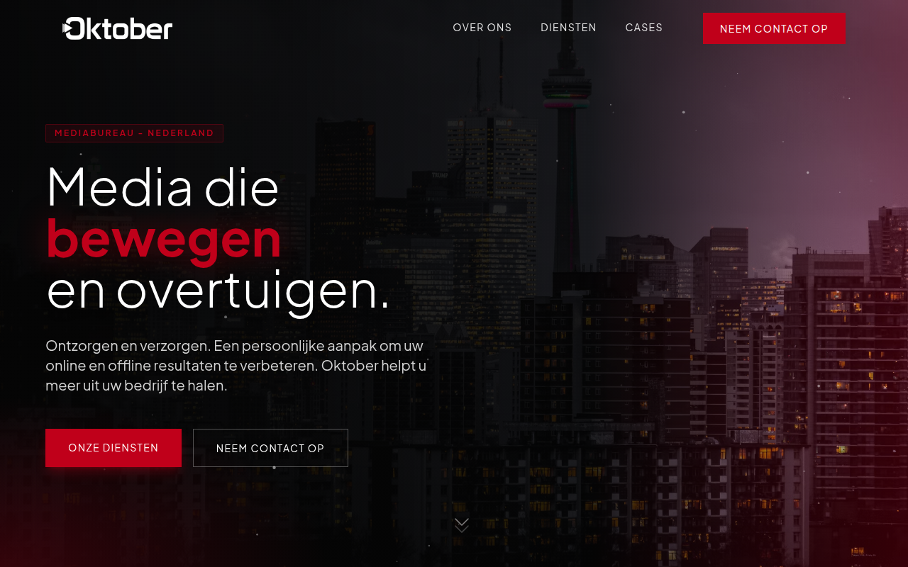 Screenshot van oktober.nl