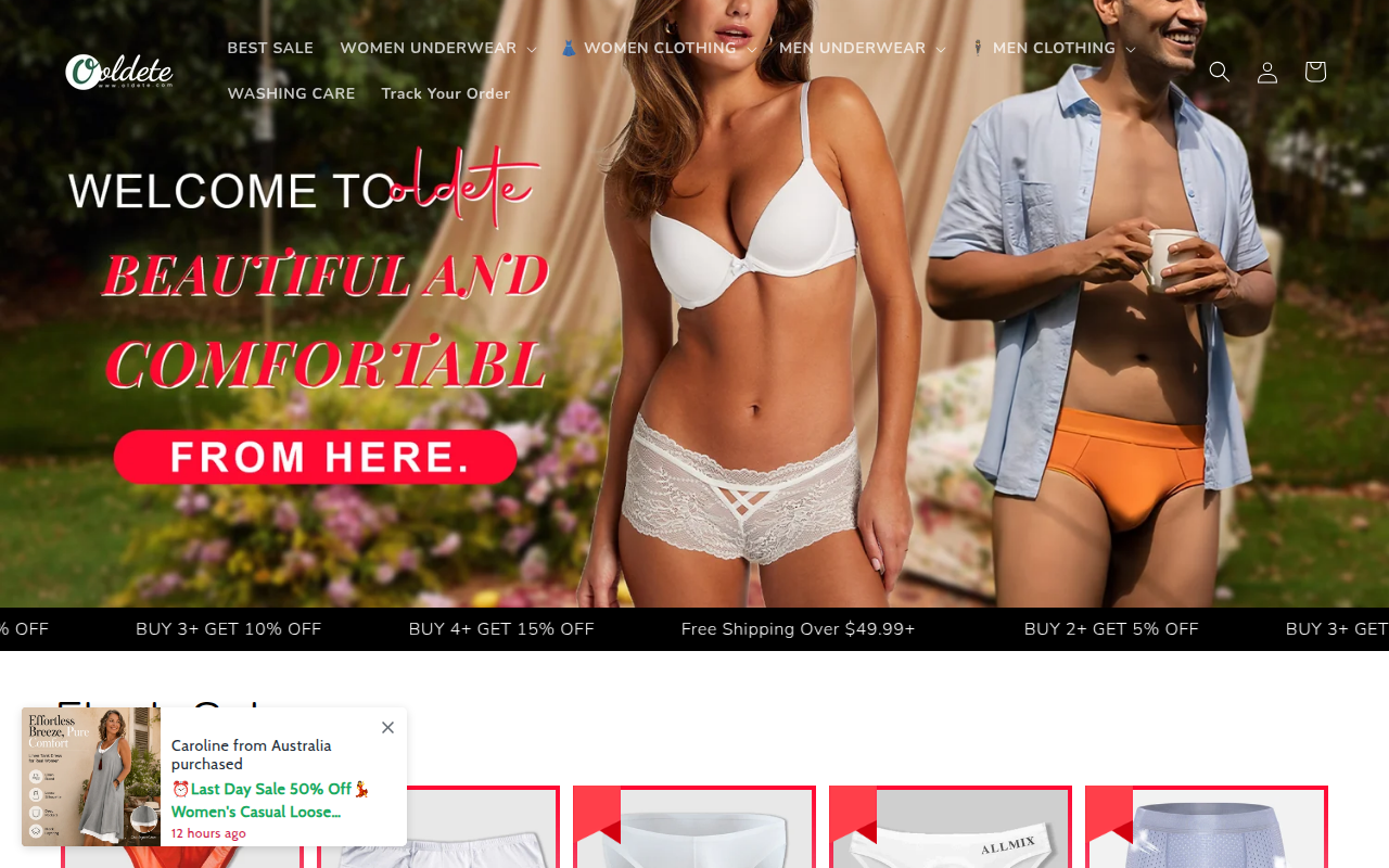 Screenshot van oldete.com