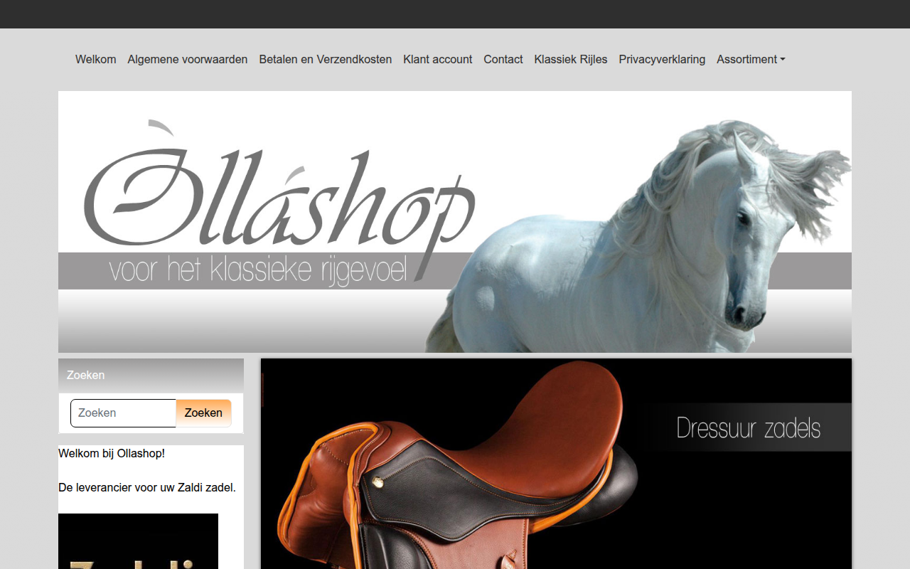 Screenshot van ollashop.nl