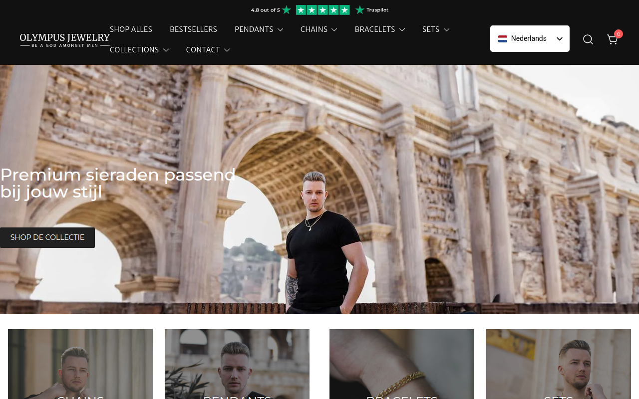 Screenshot van olympusjewelry.nl