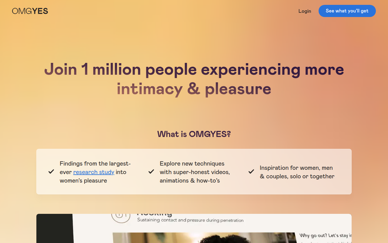Screenshot van omgyes.com