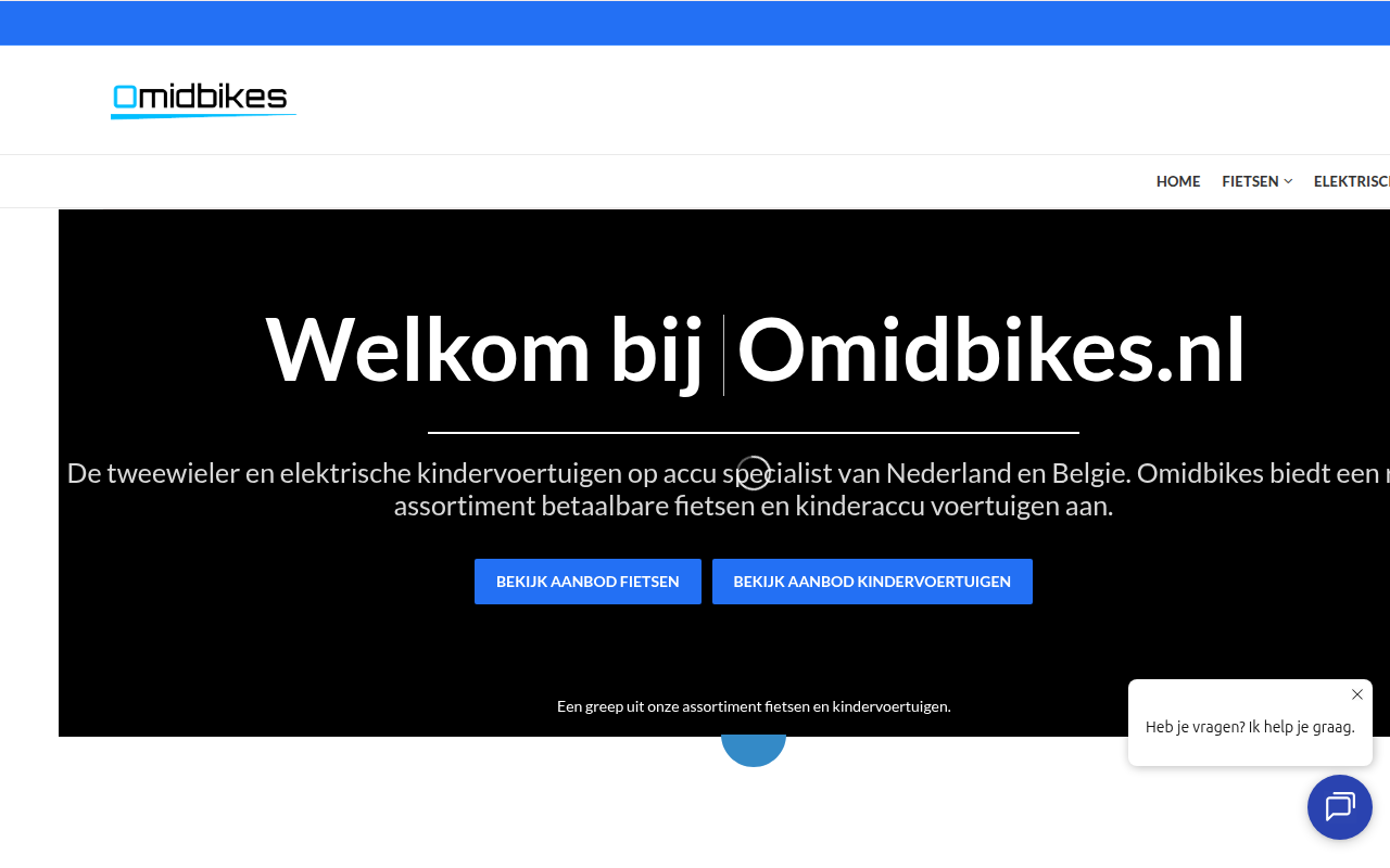 Screenshot van omidbikes.nl