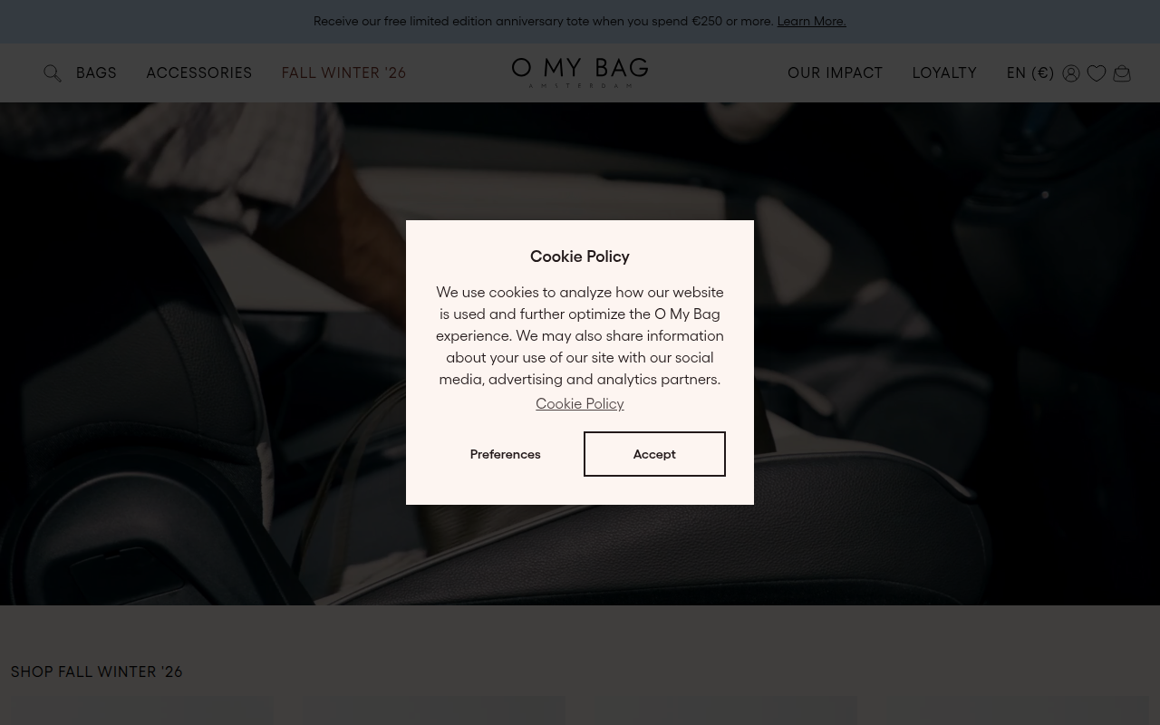 Screenshot van omybagamsterdam.com