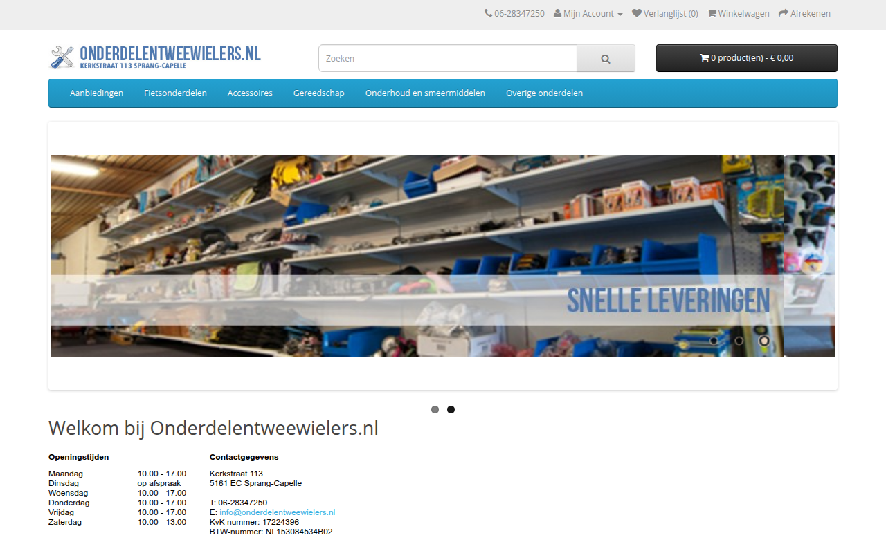 Screenshot van onderdelentweewielers.nl