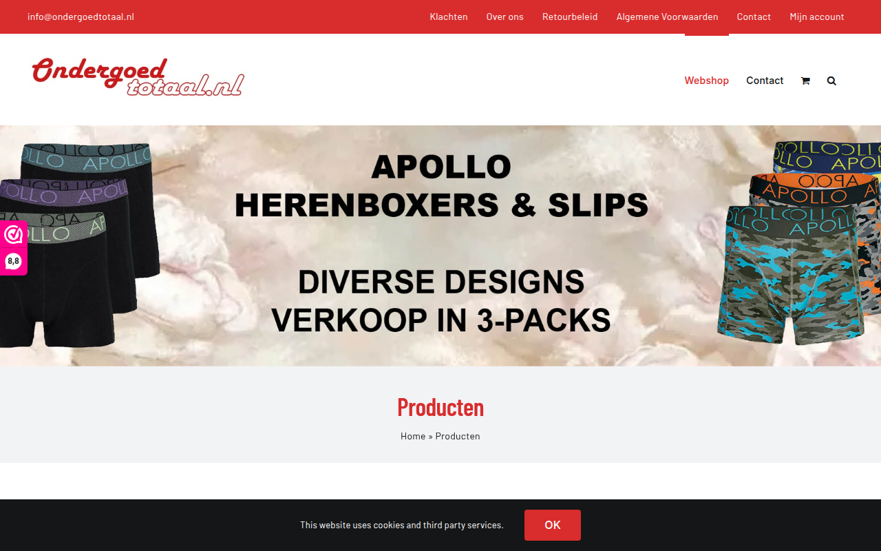 Screenshot van ondergoedtotaal.nl