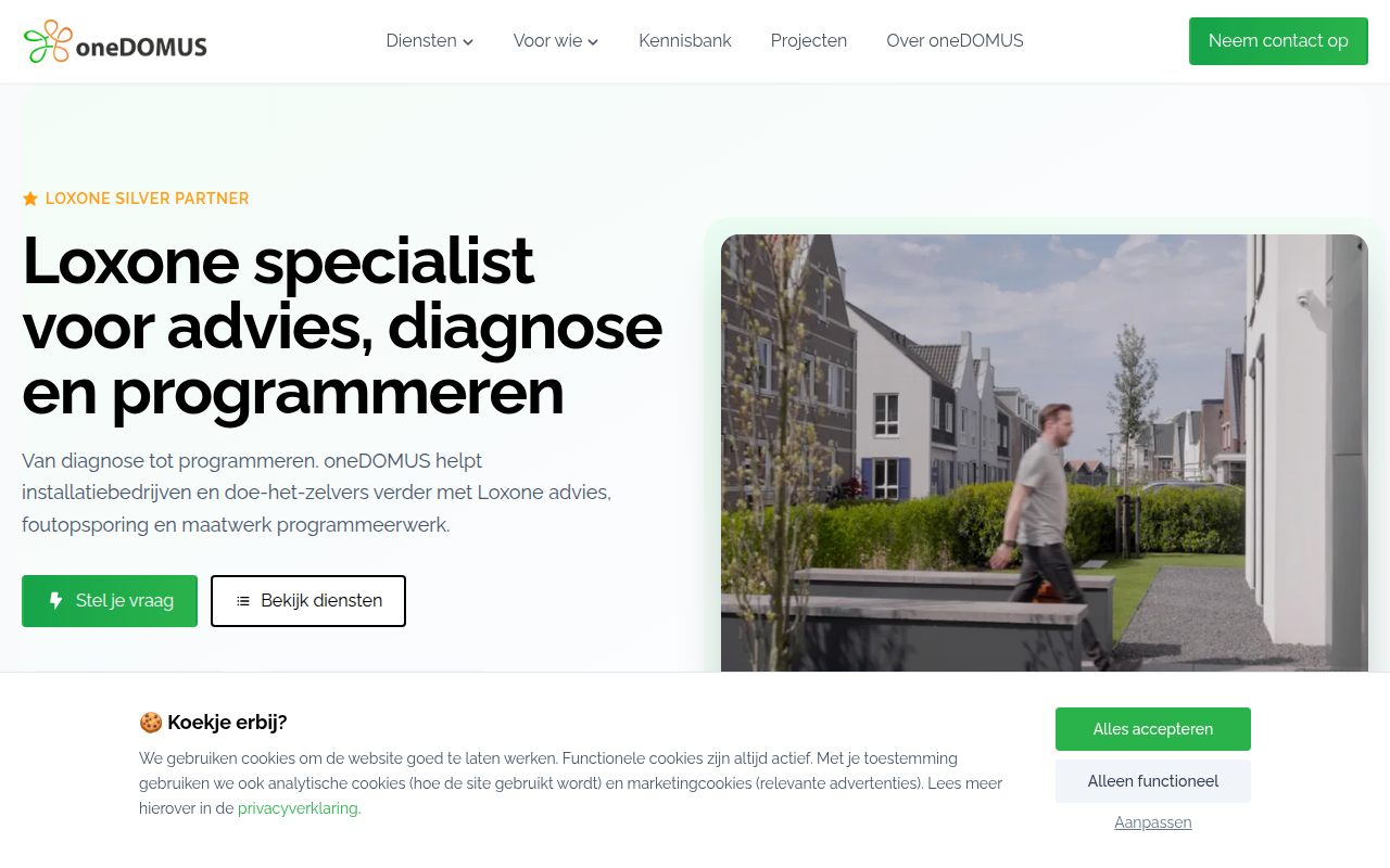 Screenshot van onedomus.nl