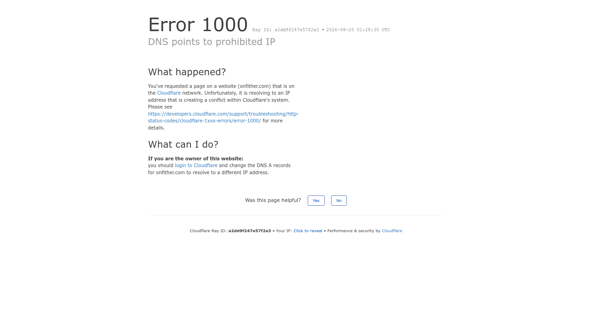 Screenshot van onfither.com