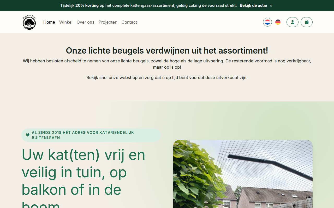 Screenshot van ongewoonboom.nl