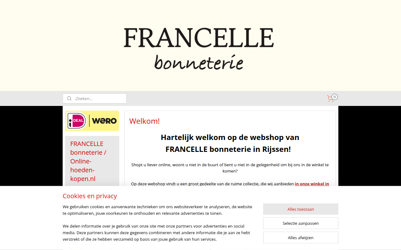 Screenshot van online-hoeden-kopen.nl