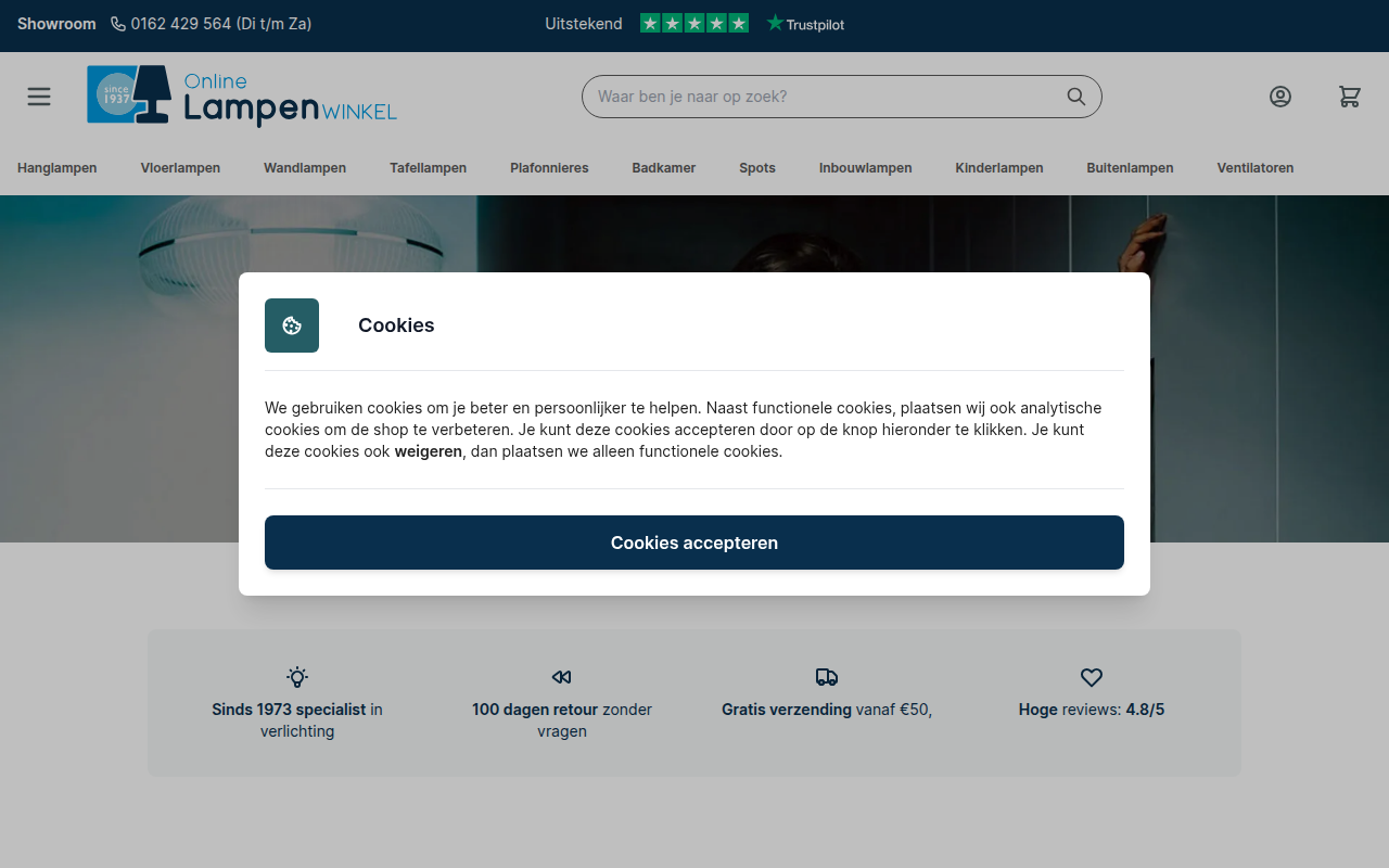 Screenshot van online-lampen-winkel.nl