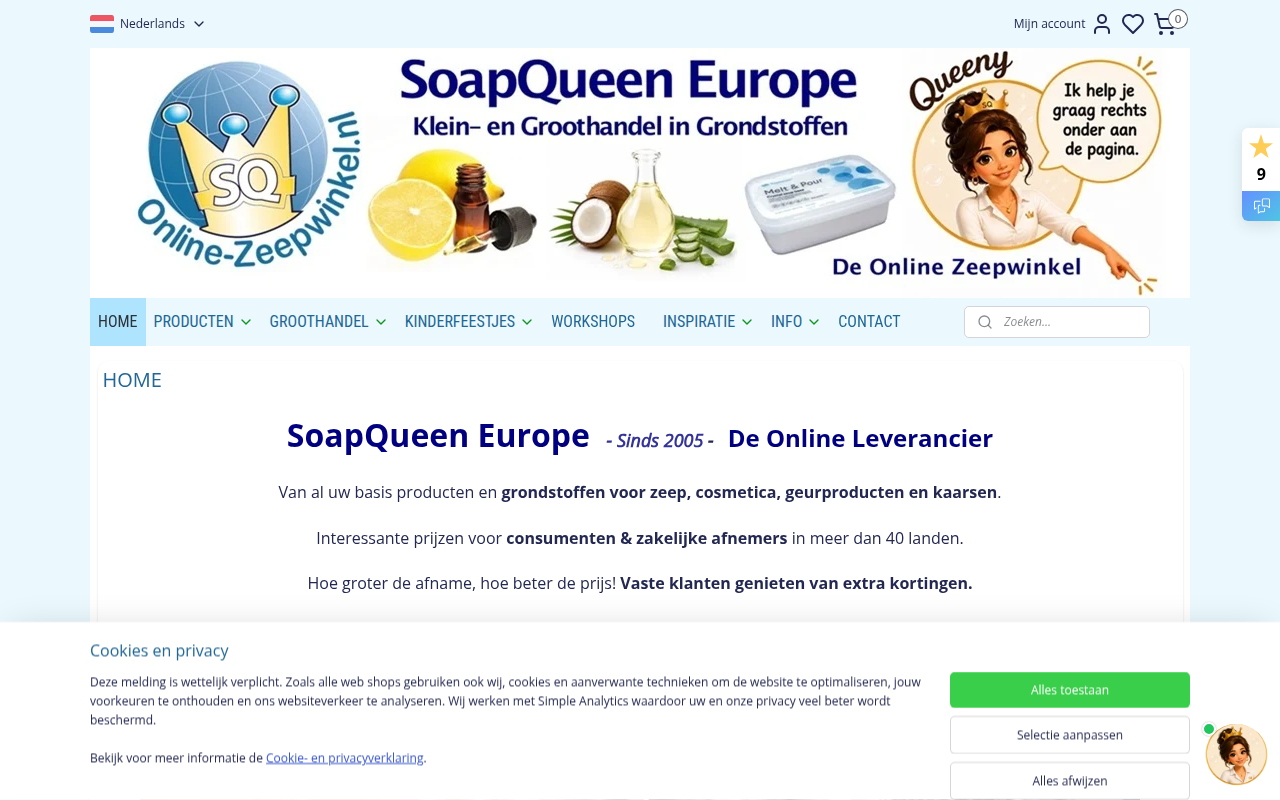Screenshot van online-zeepwinkel.nl