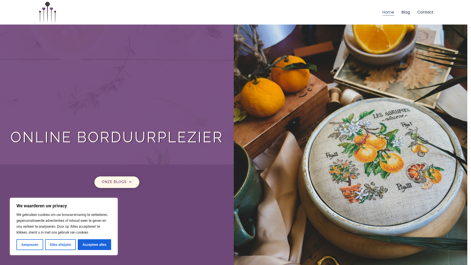 Screenshot van onlineborduurplezier.nl