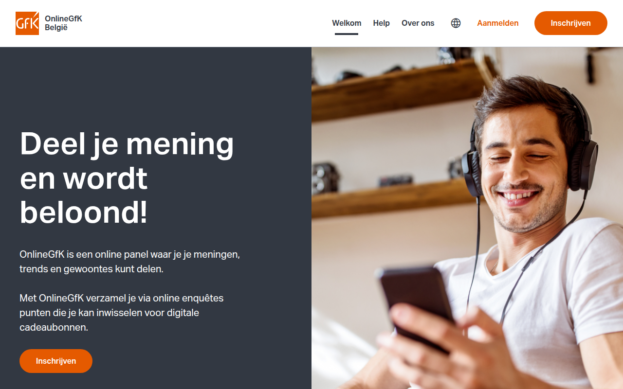 Screenshot van onlinegfk.be