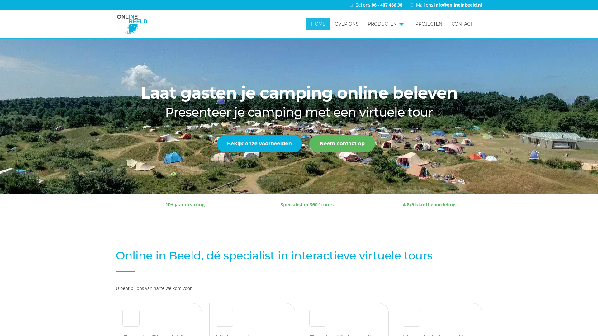 Screenshot van onlineinbeeld.nl