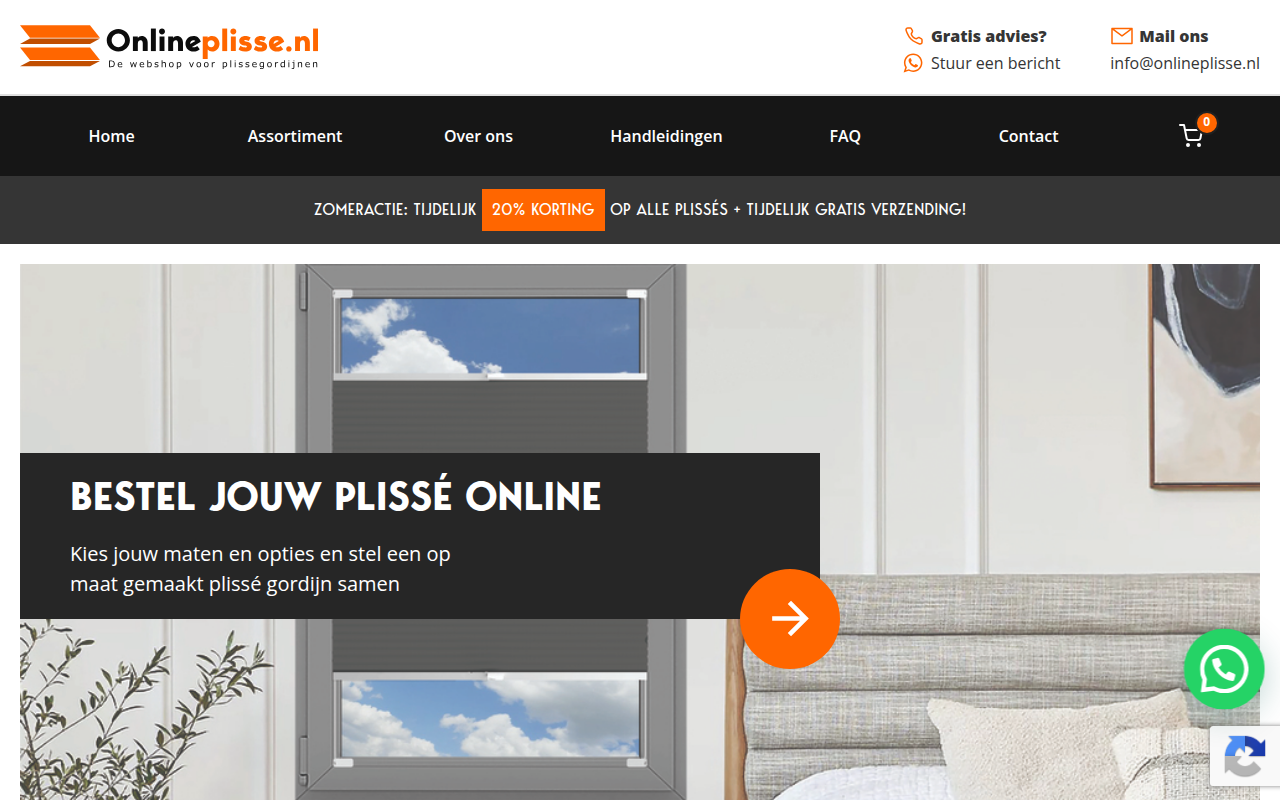 Screenshot van onlineplisse.nl