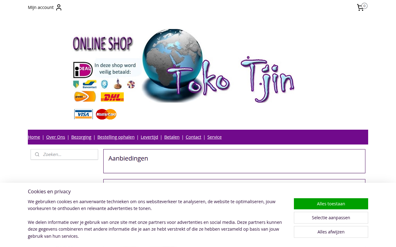 Screenshot van onlinetoko.eu