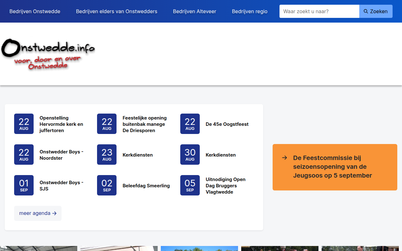 Screenshot van onstwedde.info