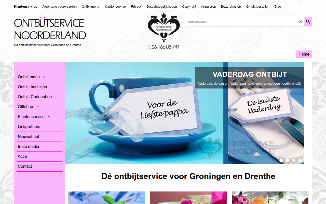 Screenshot van Ontbijtservice Noorderland
