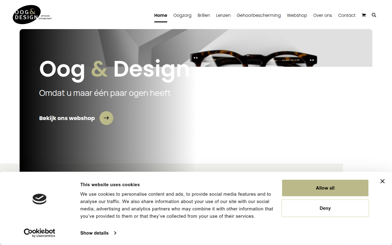 Screenshot van oogdesign.nl
