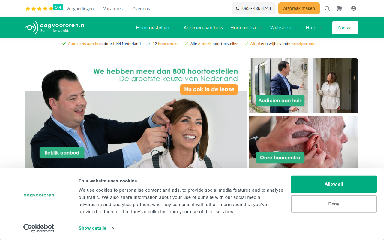 Screenshot van oogvoororen.nl
