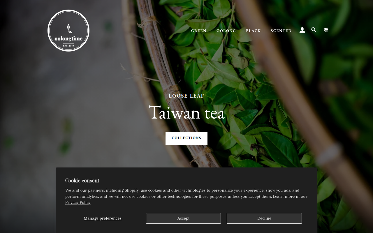 Screenshot van oolongtime.com