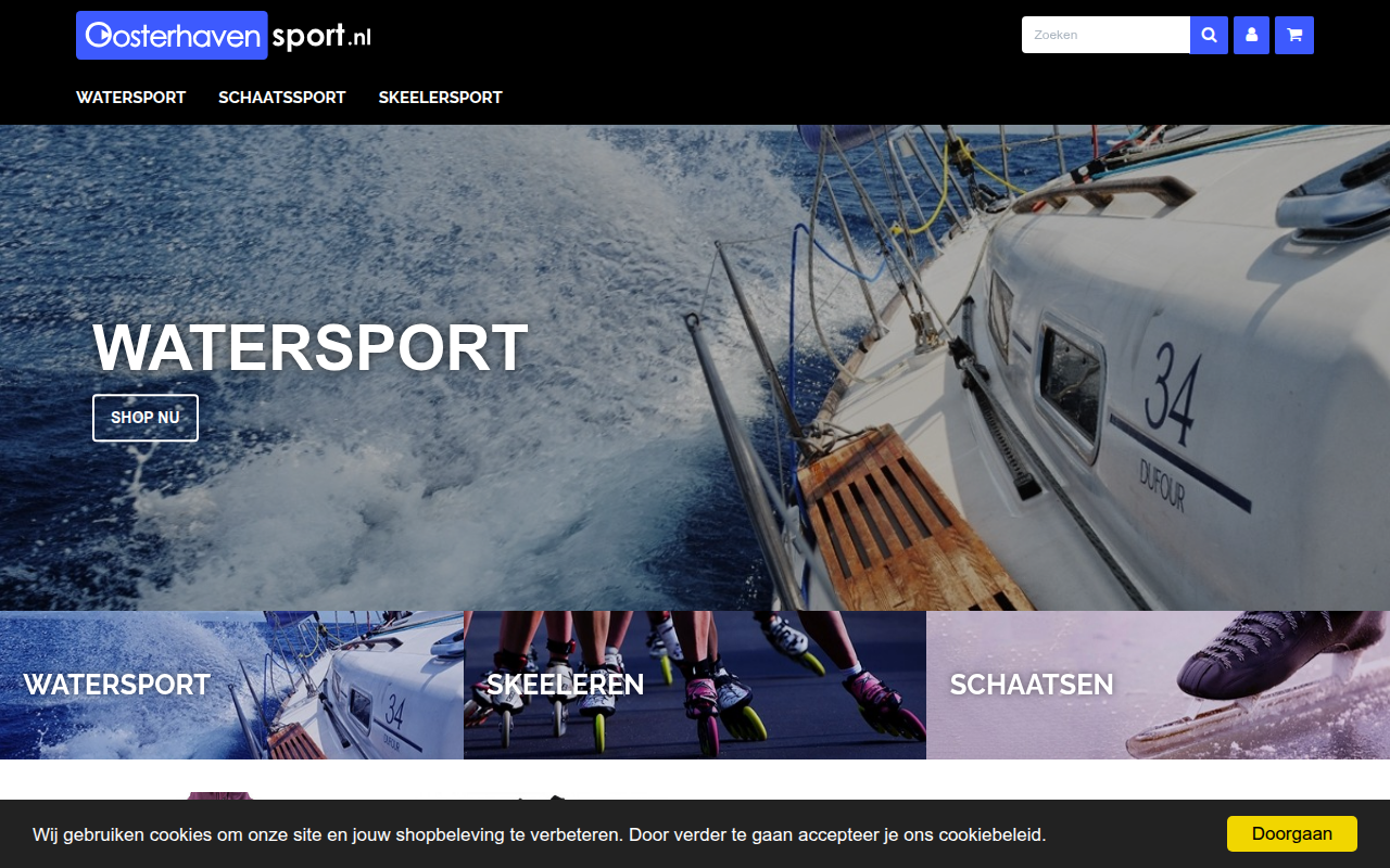 Screenshot van oosterhavensport.nl