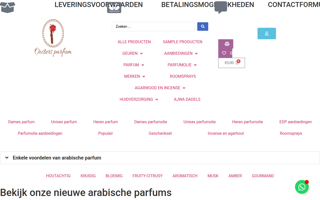 Screenshot van Arabische parfum - Voordelige kwaliteitsparfums