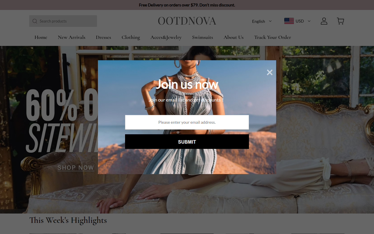 Screenshot van ootdnova.com